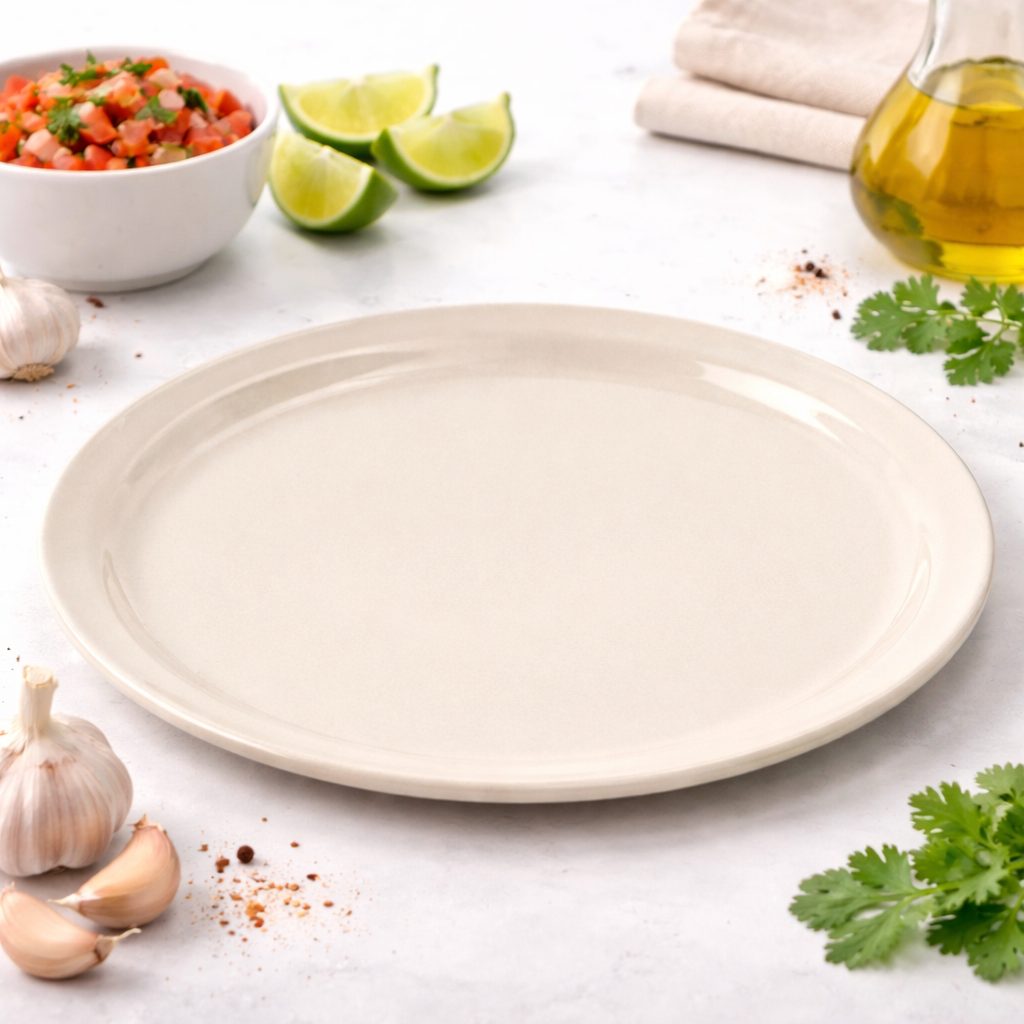 48 PLATOS TRINCHE DE MELAMINA 9” PULGADAS BEIGE, ENVIO GRATIS