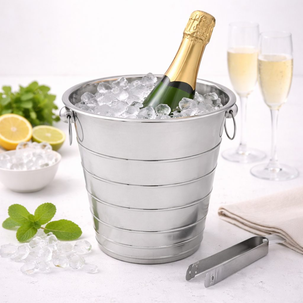 CAJA DE 24 CHAMPANERAS 4.2 LITROS EN ACERO INOX. ENVIO INCLUIDO