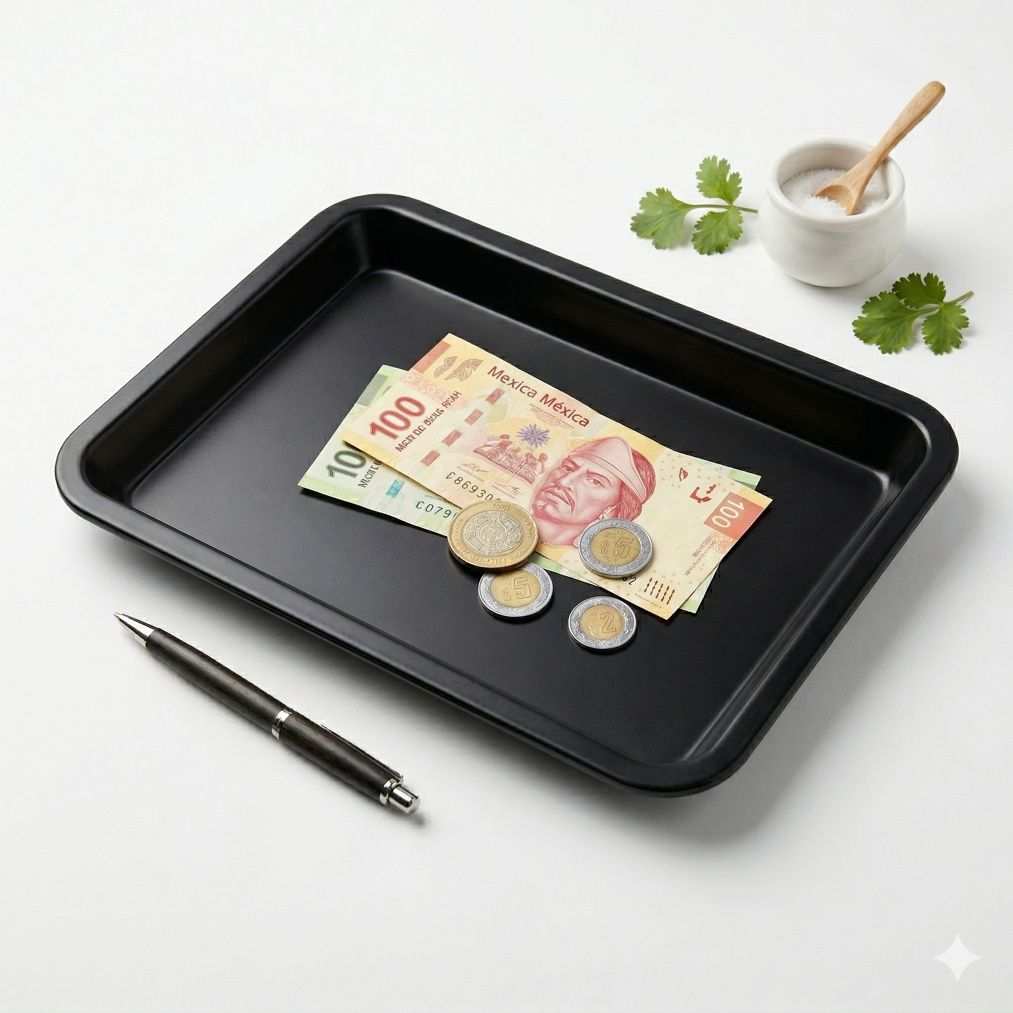 CAJA DE 48 CHAROLAS PROPINERAS 17X12 CM MELAMINA COLOR NEGRO, ENVIO GRATIS