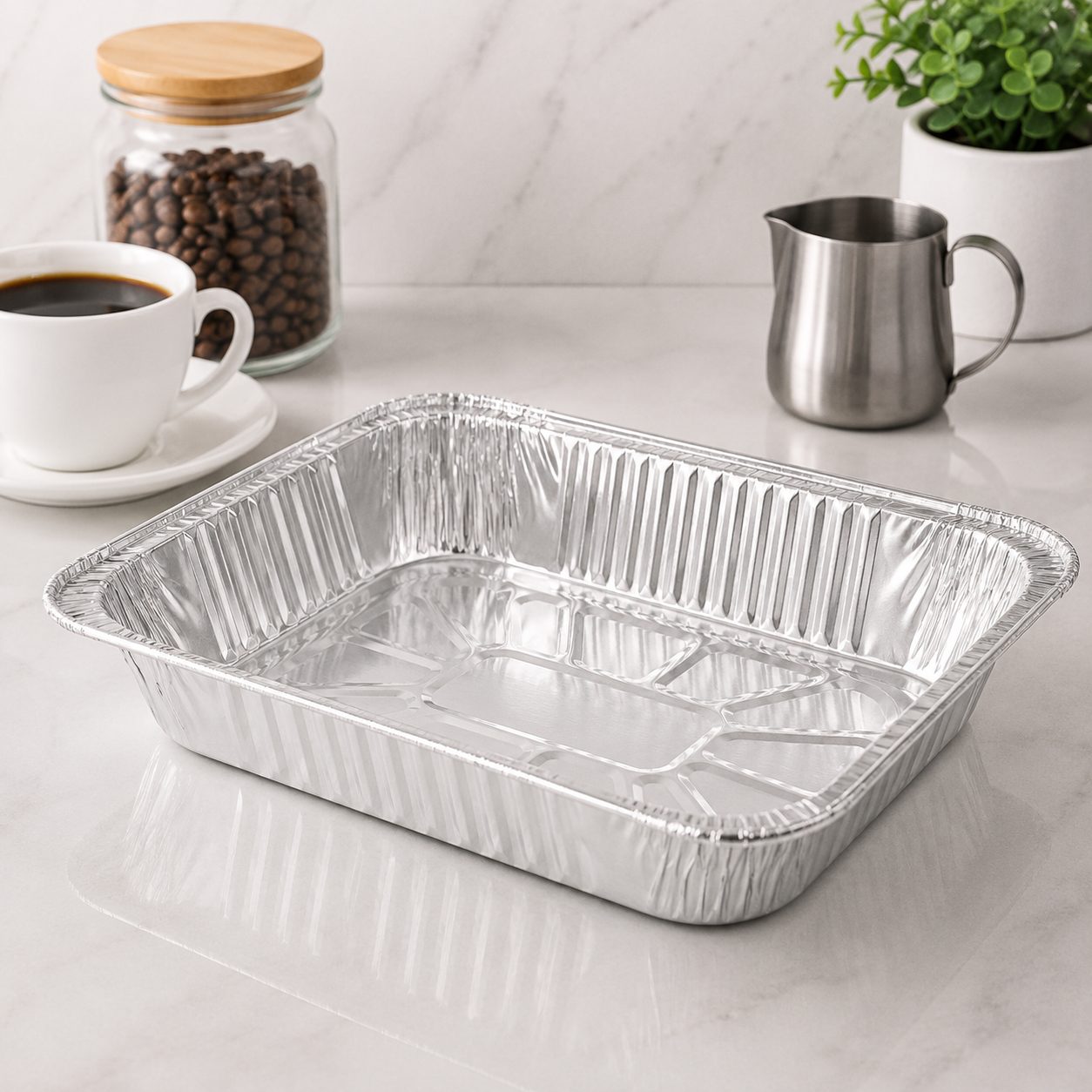 CAJA DE 120 CHAROLAS 33x26x6.3CM ALUMINIO, ENVIO GRATIS